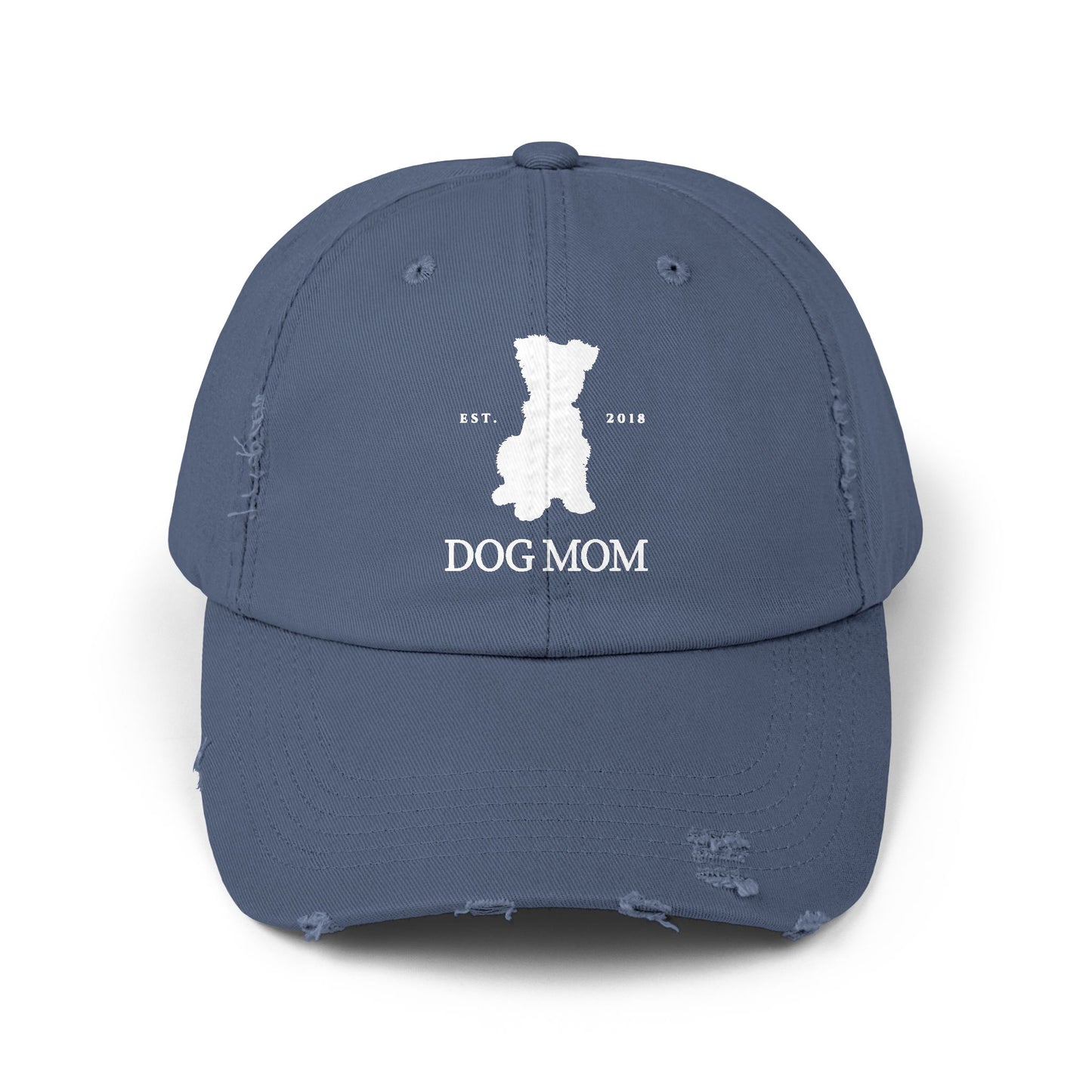 Custom Dog Mom Distressed Cap