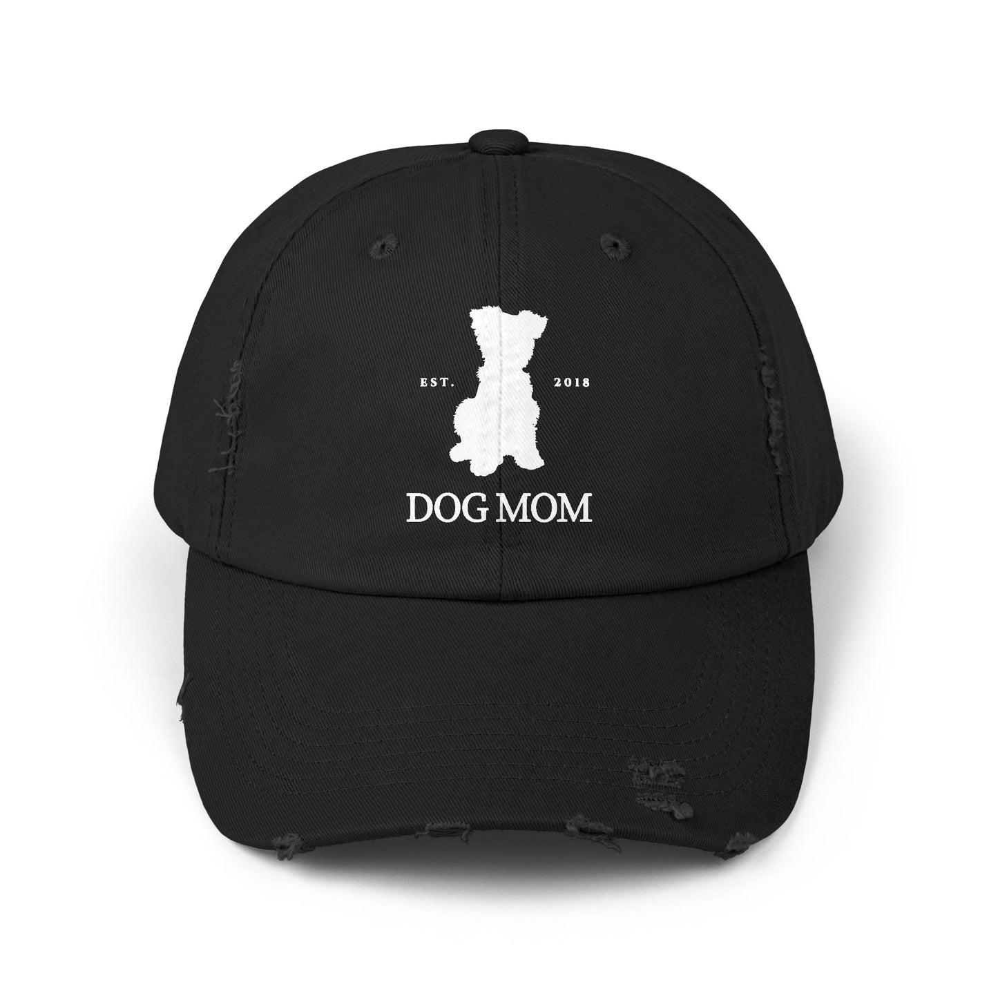 Custom Dog Mom Distressed Cap