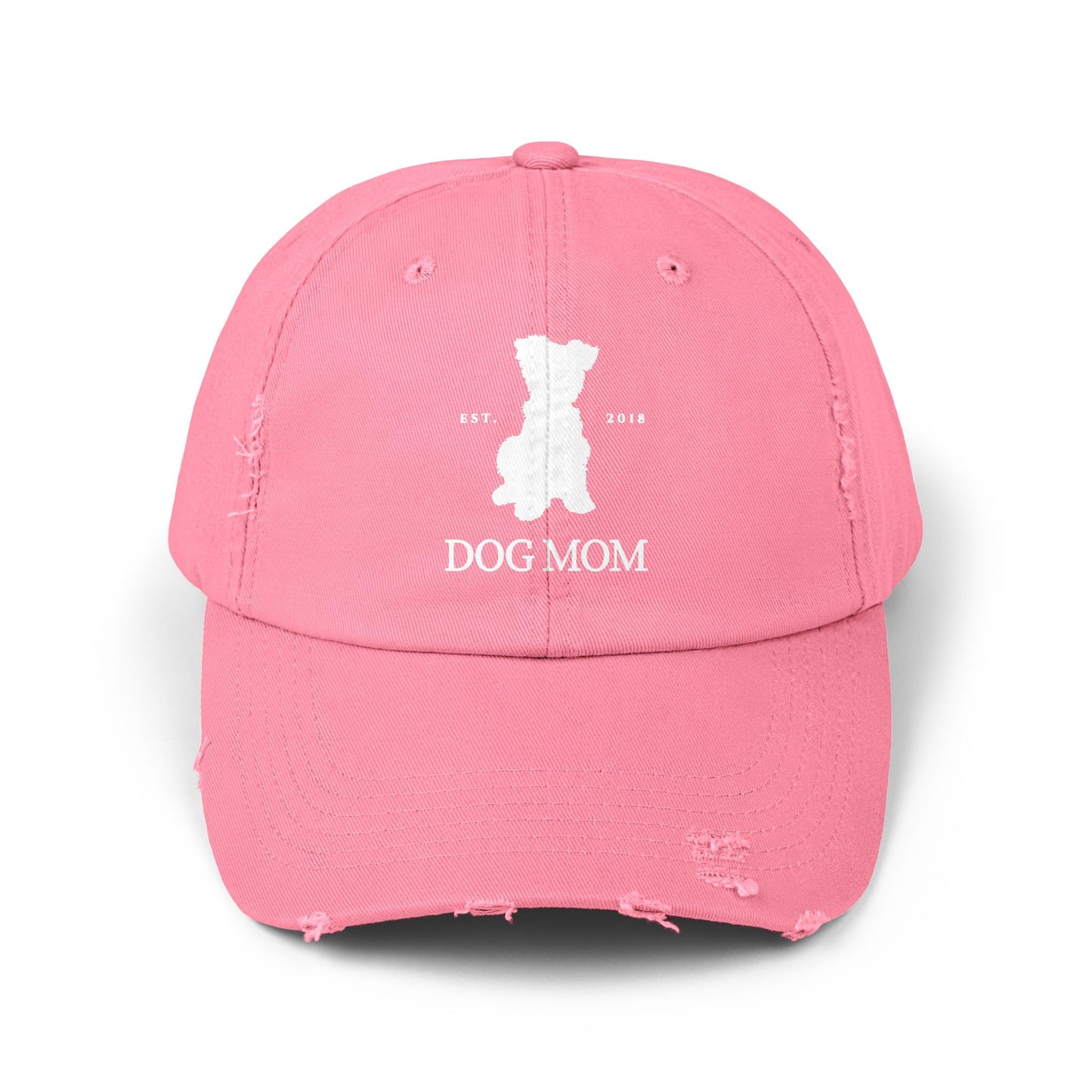 Custom Dog Mom Distressed Cap