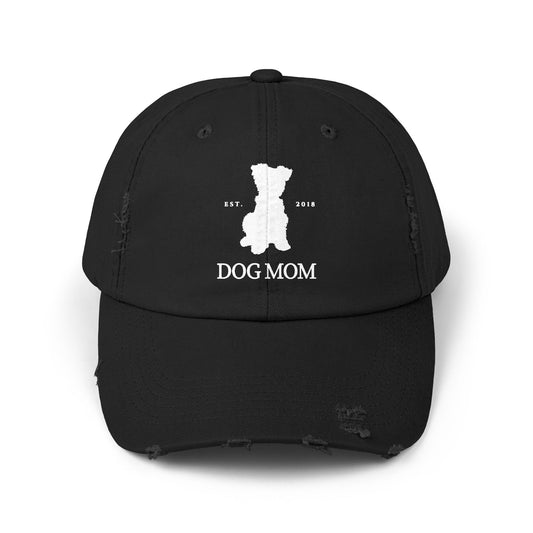 Custom Dog Mom Distressed Cap